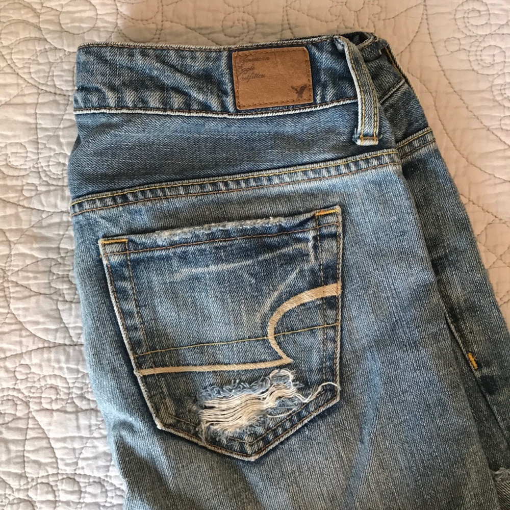 American Eagle Boyfriend fit denim shorts, size 0